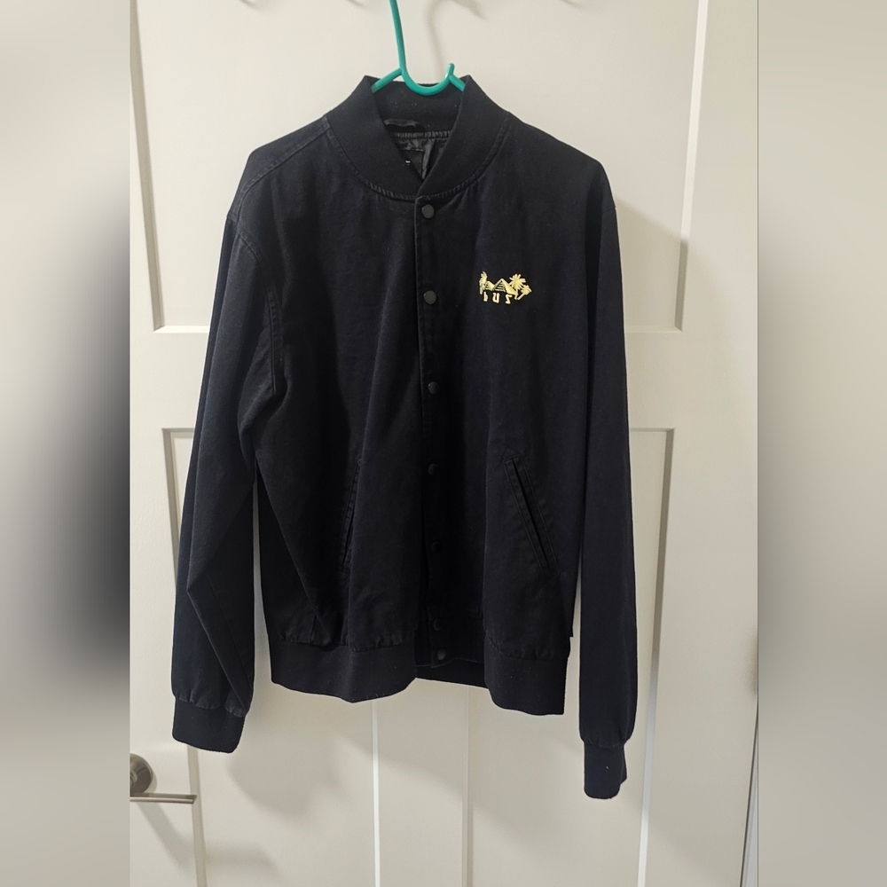 HUF Kingston Embroidered Bomber Jacket W Cheetah (Large)